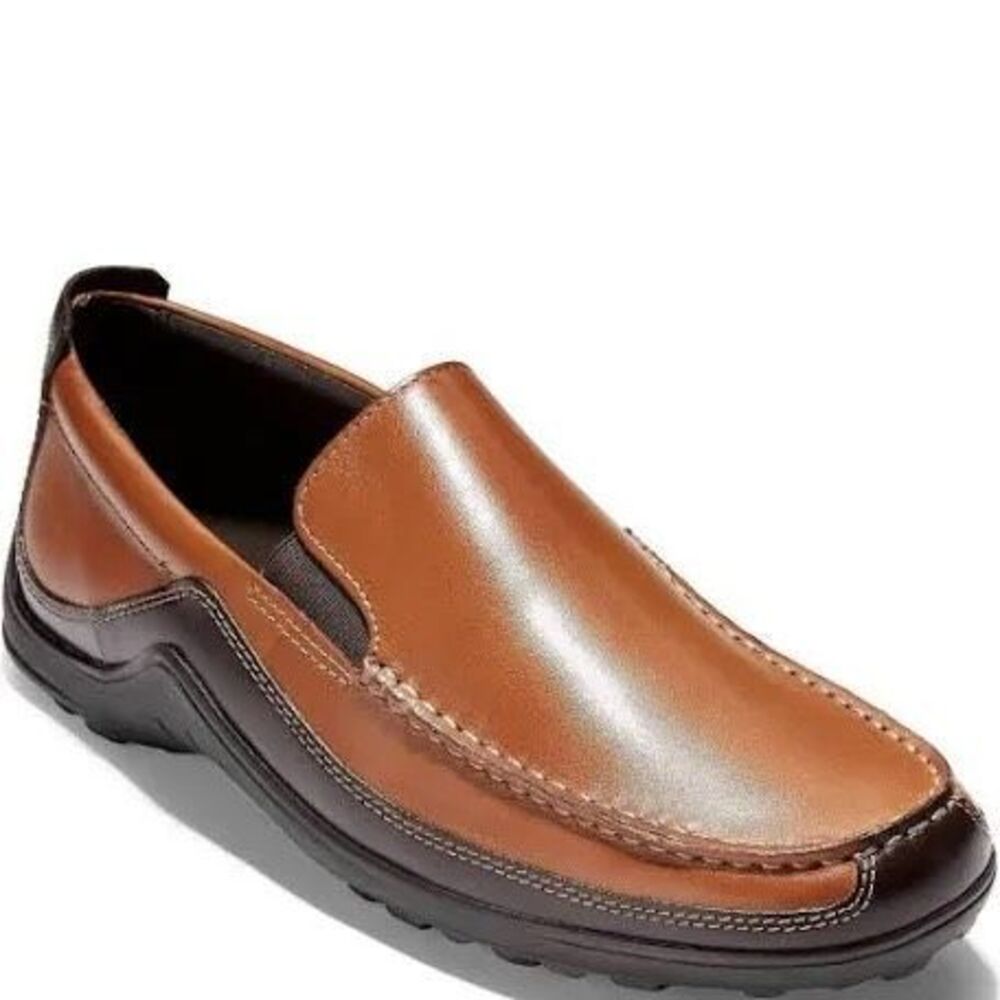 Cole Haan Tucker Venetian Slip On Loafers Tan Brown Two Tone Comfortable Size 10